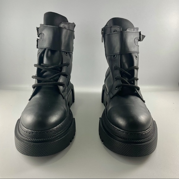 Vagadi original black combat boots size 5/6/7/8/9 - Picture 2 of 6